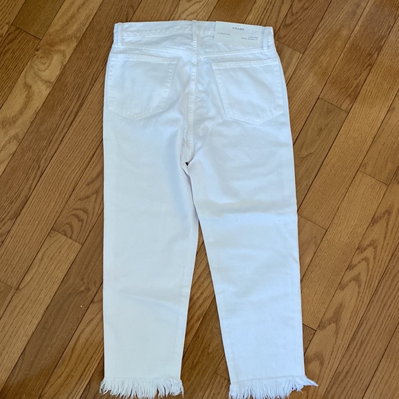 Frame Denim Le Stevie Crop White Jeans Size 26 BNWT - Picture 5 of 5